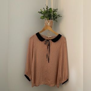 Silk Relaxed Blouse Size Small